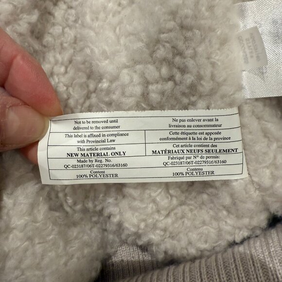 Vince Hooded Bomber Jacket XS Ceramic Cream Faux Fur Lined - Picture 10 of 13